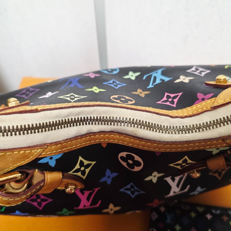 Louis Vuitton LV村上隆 黑彩 肩背包 南瓜包 斜跨包/母親節活動 送一條MJ寬版可調式背帶 可斜跨-36