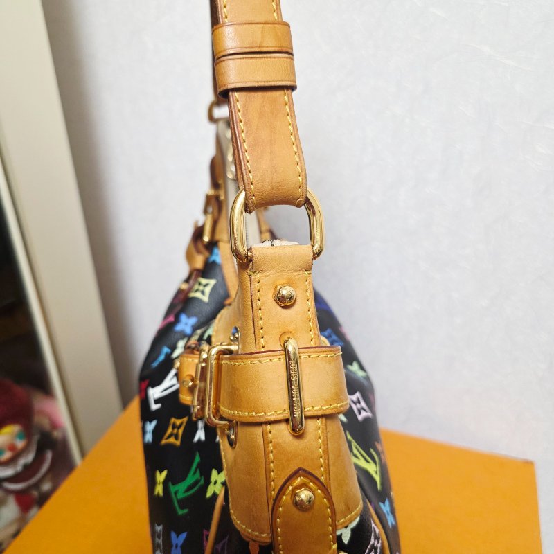 Louis Vuitton LV村上隆 黑彩 肩背包 南瓜包 斜跨包/母親節活動 送一條MJ寬版可調式背帶 可斜跨-39
