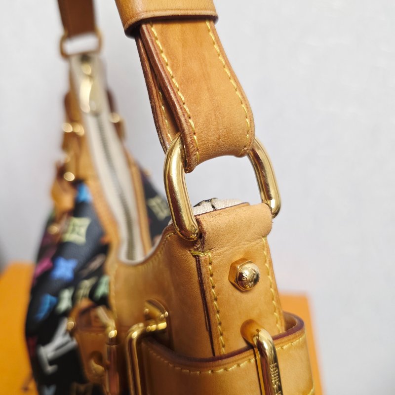 Louis Vuitton LV村上隆 黑彩 肩背包 南瓜包 斜跨包/母親節活動 送一條MJ寬版可調式背帶 可斜跨-50