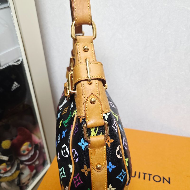 Louis Vuitton LV村上隆 黑彩 肩背包 南瓜包 斜跨包/母親節活動 送一條MJ寬版可調式背帶 可斜跨-53