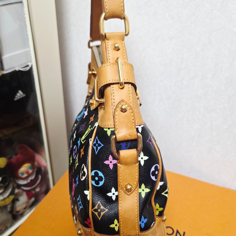 Louis Vuitton LV村上隆 黑彩 肩背包 南瓜包 斜跨包/母親節活動 送一條MJ寬版可調式背帶 可斜跨-54