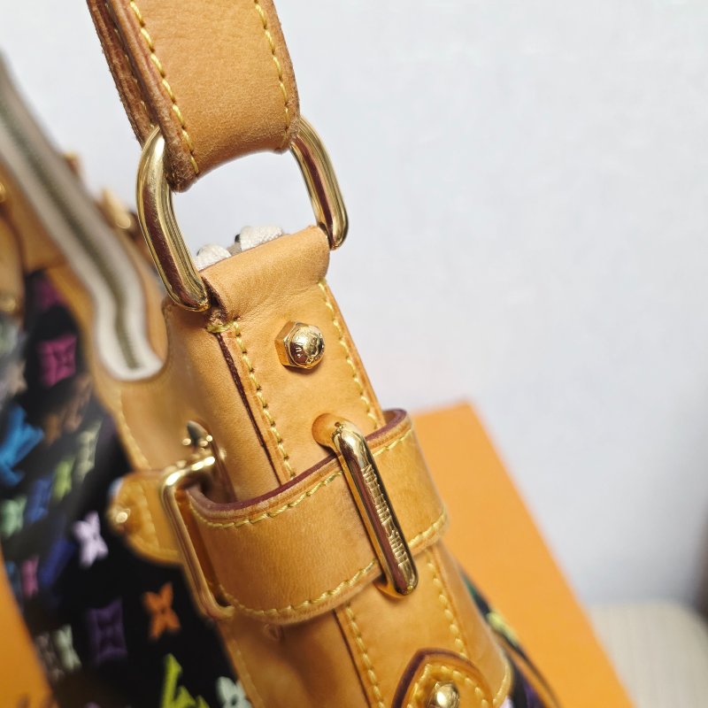 Louis Vuitton LV村上隆 黑彩 肩背包 南瓜包 斜跨包/母親節活動 送一條MJ寬版可調式背帶 可斜跨-56