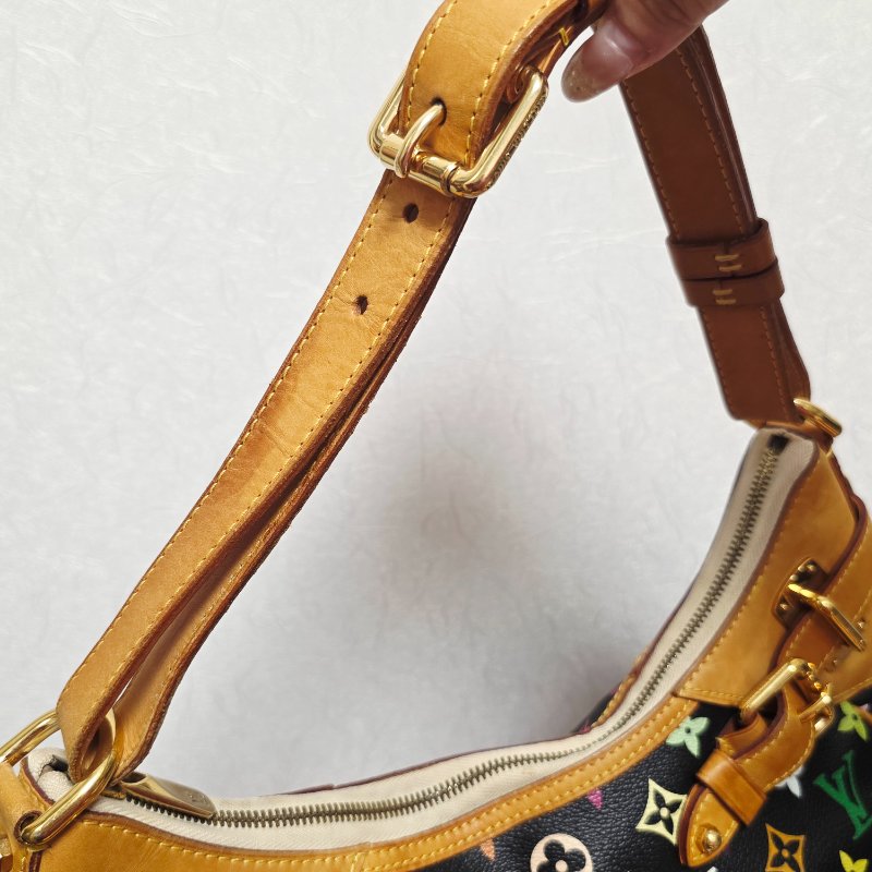 Louis Vuitton LV村上隆 黑彩 肩背包 南瓜包 斜跨包/母親節活動 送一條MJ寬版可調式背帶 可斜跨-57