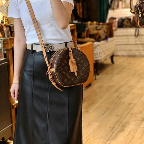 Louis Vuitton -原花Boite Chapeau Souple軟殼圓餅包-MM