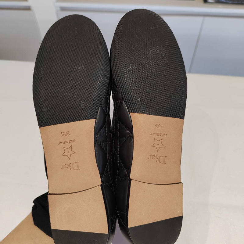 閒置新Dior迪奧芭蕾舞鞋新款珍珠蝴蝶結平底鞋，已貼底-5