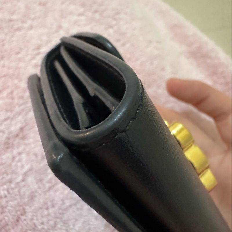 自售Celine 小牛皮黑色短夾二合一（可分離）-15
