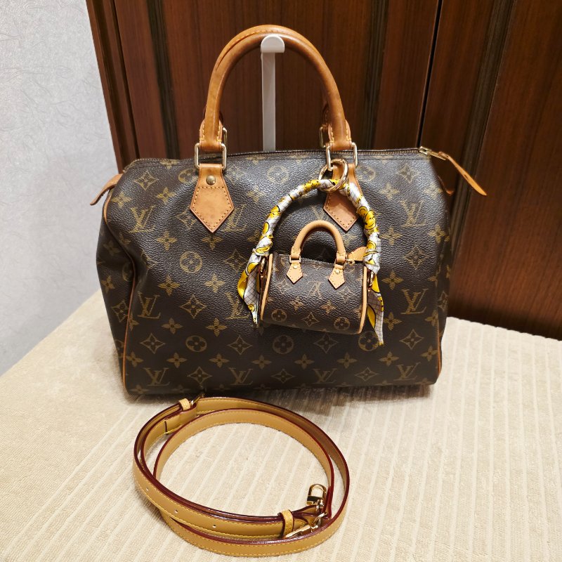 Louis Vuitton LV原花 Speedy30 明星人手一顆 /母親節活動 贈精美可調式斜背帶-0