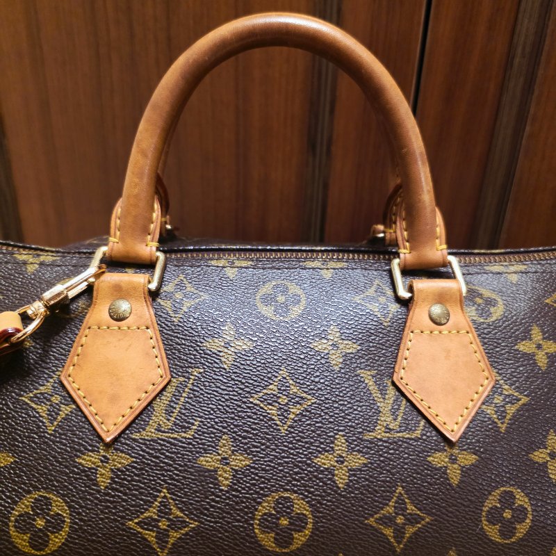 Louis Vuitton LV原花 Speedy30 明星人手一顆 /母親節活動 贈精美可調式斜背帶-12