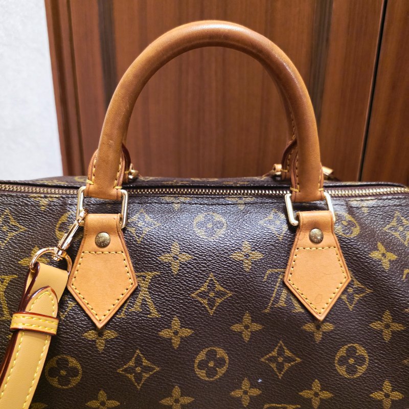 Louis Vuitton LV原花 Speedy30 明星人手一顆 /母親節活動 贈精美可調式斜背帶-13