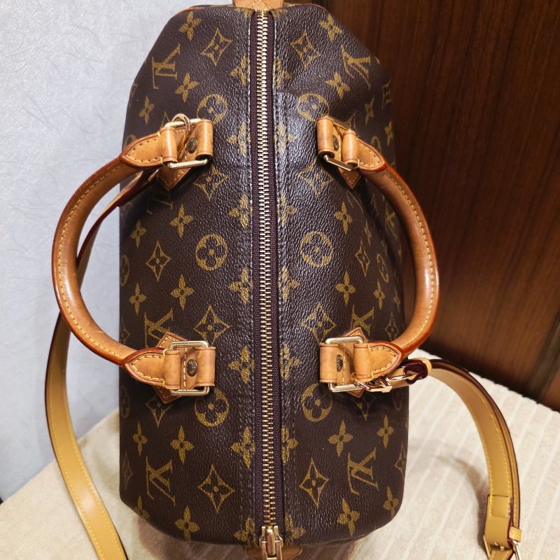 Louis Vuitton LV原花 Speedy30 明星人手一顆 /母親節活動 贈精美可調式斜背帶-14