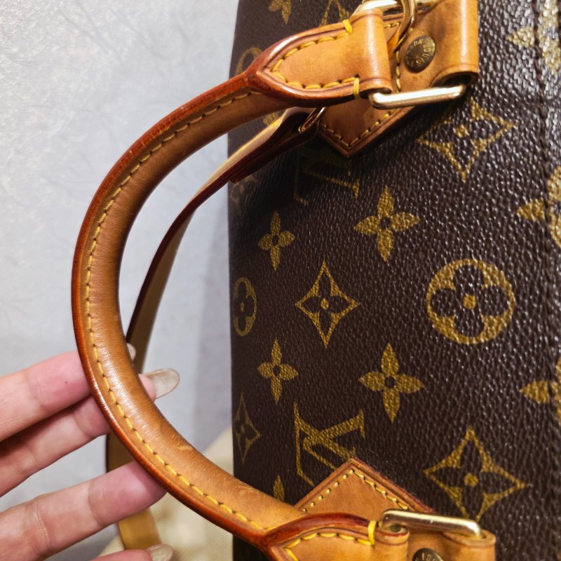 Louis Vuitton LV原花 Speedy30 明星人手一顆 /母親節活動 贈精美可調式斜背帶-15