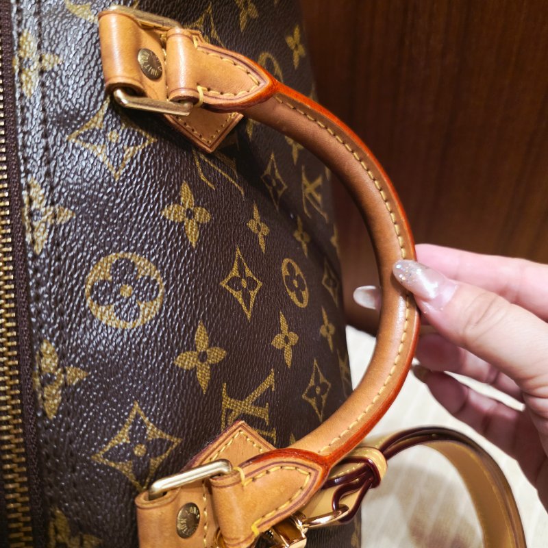 Louis Vuitton LV原花 Speedy30 明星人手一顆 /母親節活動 贈精美可調式斜背帶-16
