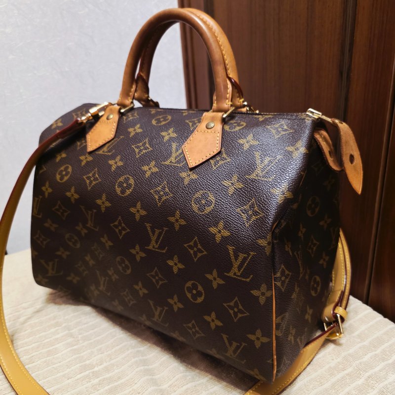 Louis Vuitton LV原花 Speedy30 明星人手一顆 /母親節活動 贈精美可調式斜背帶-20