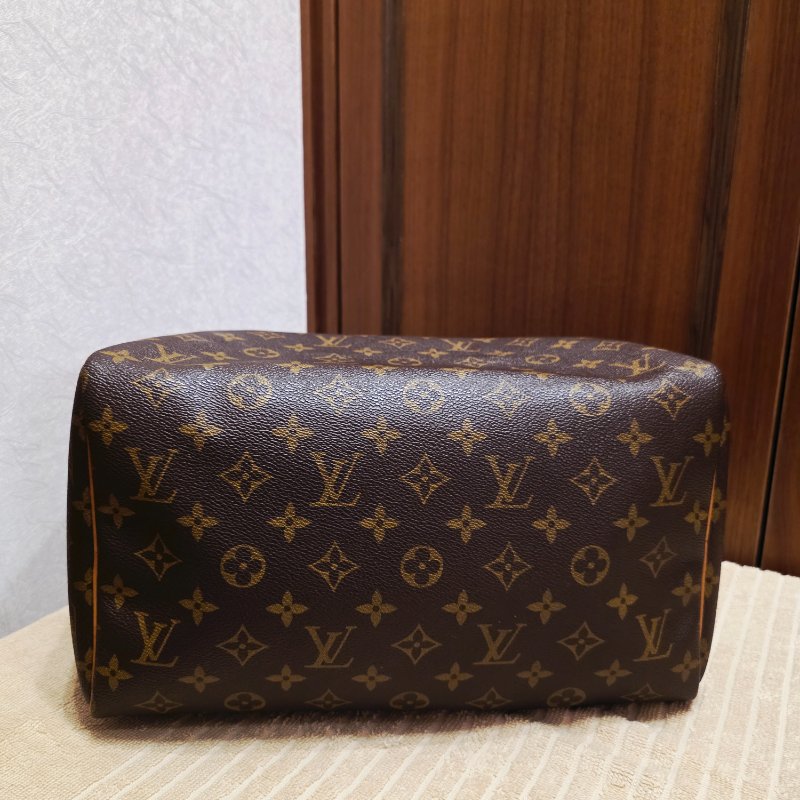 Louis Vuitton LV原花 Speedy30 明星人手一顆 /母親節活動 贈精美可調式斜背帶-28