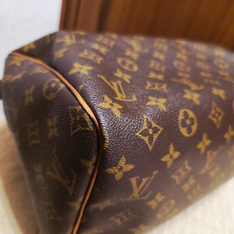Louis Vuitton LV原花 Speedy30 明星人手一顆 /母親節活動 贈精美可調式斜背帶-29