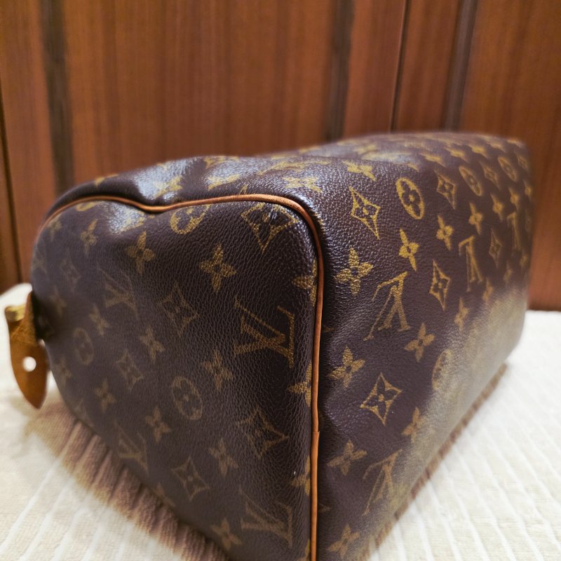 Louis Vuitton LV原花 Speedy30 明星人手一顆 /母親節活動 贈精美可調式斜背帶-33