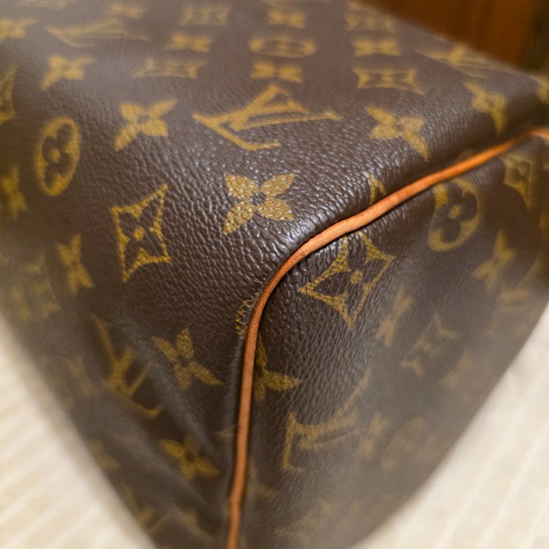 Louis Vuitton LV原花 Speedy30 明星人手一顆 /母親節活動 贈精美可調式斜背帶-34