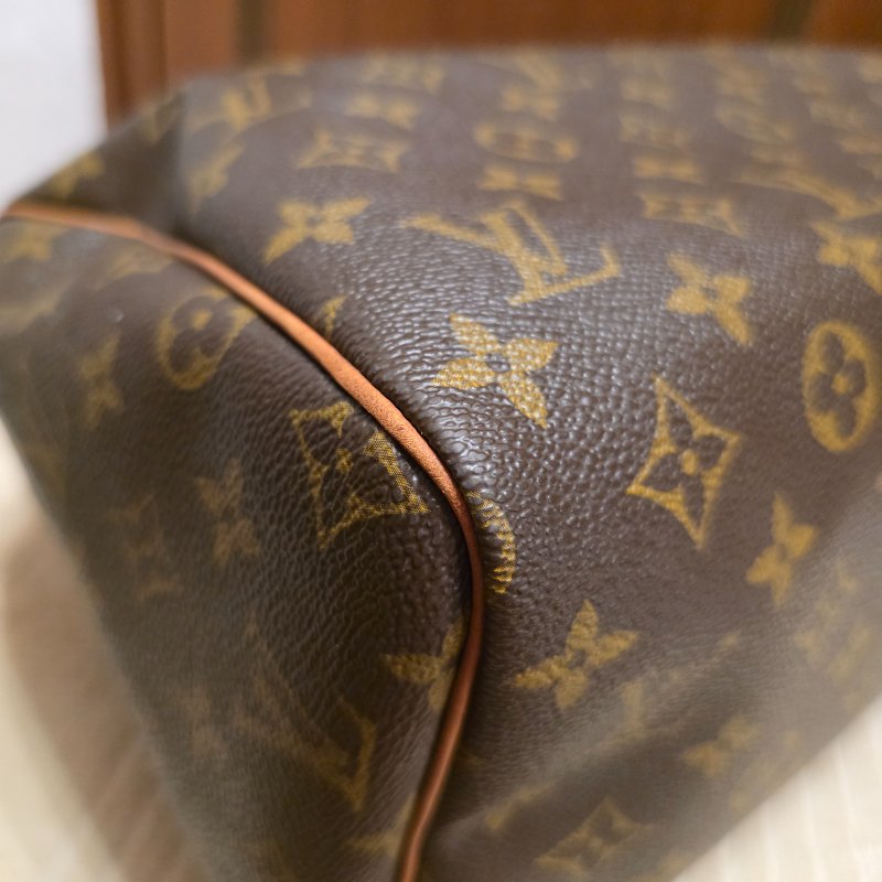 Louis Vuitton LV原花 Speedy30 明星人手一顆 /母親節活動 贈精美可調式斜背帶-35