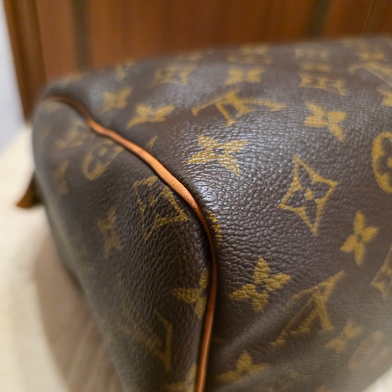 Louis Vuitton LV原花 Speedy30 明星人手一顆 /母親節活動 贈精美可調式斜背帶-36