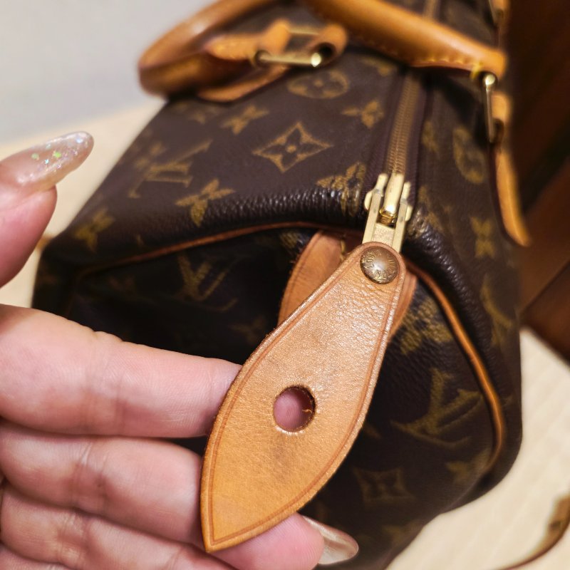 Louis Vuitton LV原花 Speedy30 明星人手一顆 /母親節活動 贈精美可調式斜背帶-45