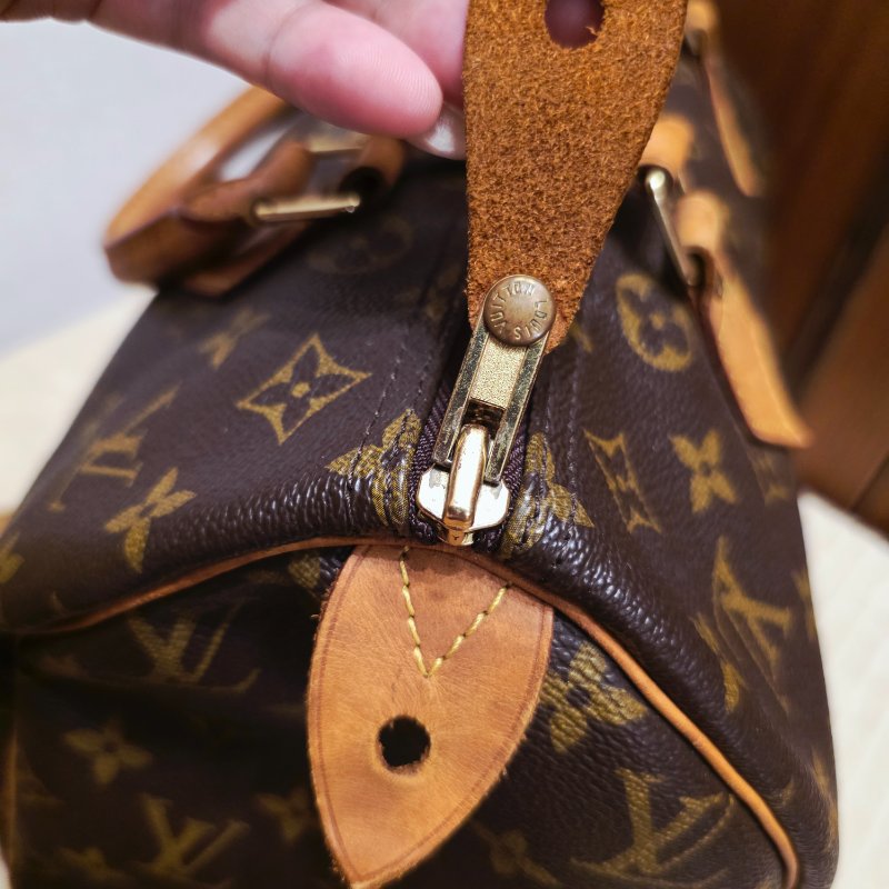 Louis Vuitton LV原花 Speedy30 明星人手一顆 /母親節活動 贈精美可調式斜背帶-46