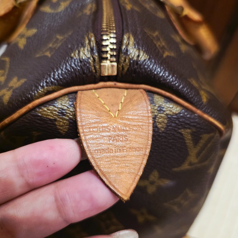 Louis Vuitton LV原花 Speedy30 明星人手一顆 /母親節活動 贈精美可調式斜背帶-47