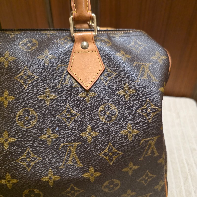 Louis Vuitton LV原花 Speedy30 明星人手一顆 /母親節活動 贈精美可調式斜背帶-51