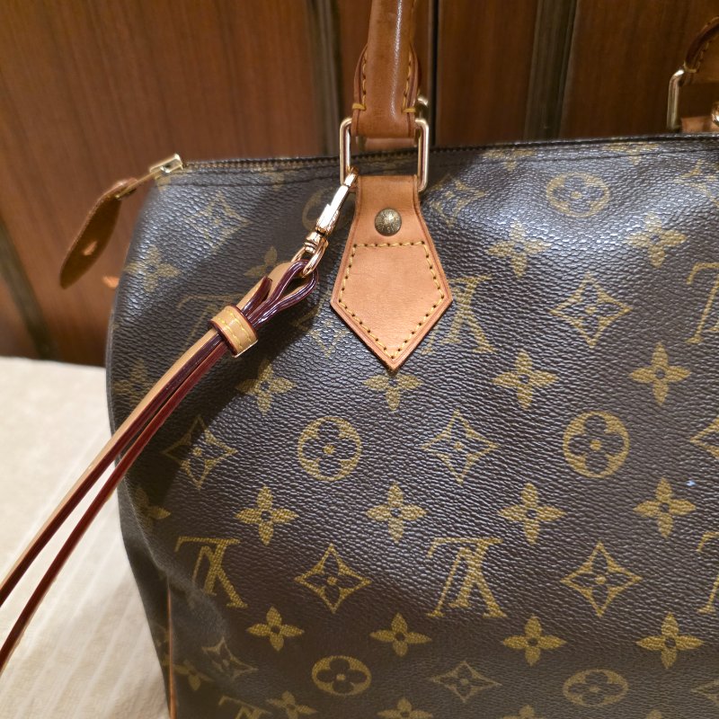 Louis Vuitton LV原花 Speedy30 明星人手一顆 /母親節活動 贈精美可調式斜背帶-52