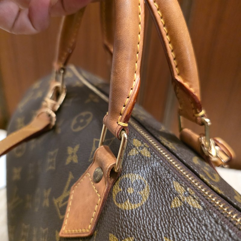 Louis Vuitton LV原花 Speedy30 明星人手一顆 /母親節活動 贈精美可調式斜背帶-58