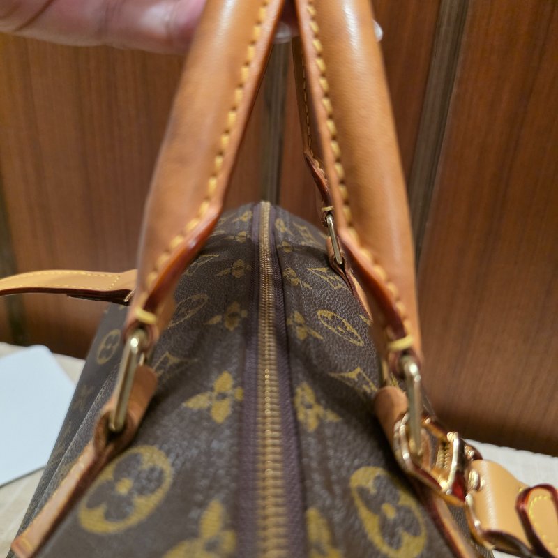 Louis Vuitton LV原花 Speedy30 明星人手一顆 /母親節活動 贈精美可調式斜背帶-59