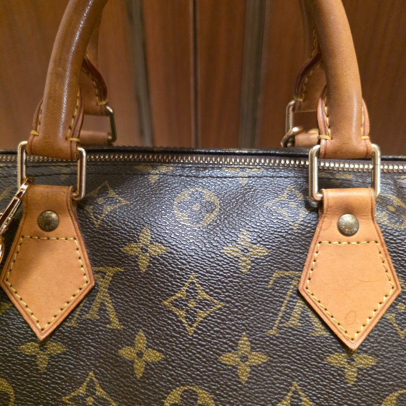 Louis Vuitton LV原花 Speedy30 明星人手一顆 /母親節活動 贈精美可調式斜背帶-61