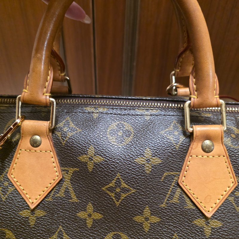 Louis Vuitton LV原花 Speedy30 明星人手一顆 /母親節活動 贈精美可調式斜背帶-63