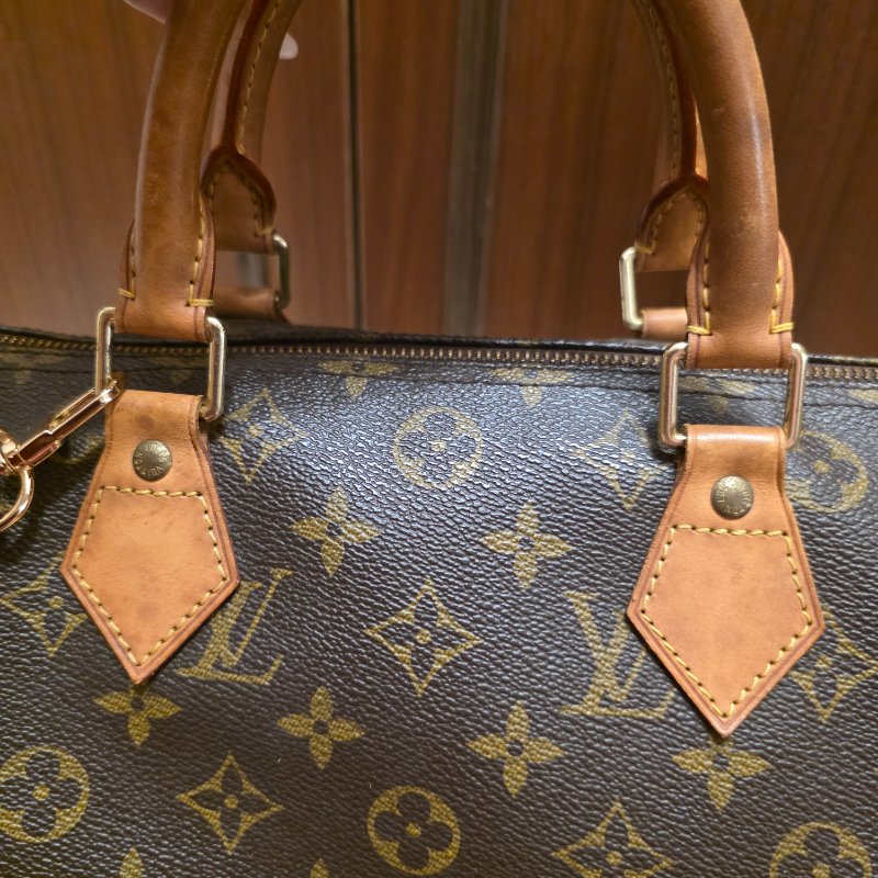 Louis Vuitton LV原花 Speedy30 明星人手一顆 /母親節活動 贈精美可調式斜背帶-64