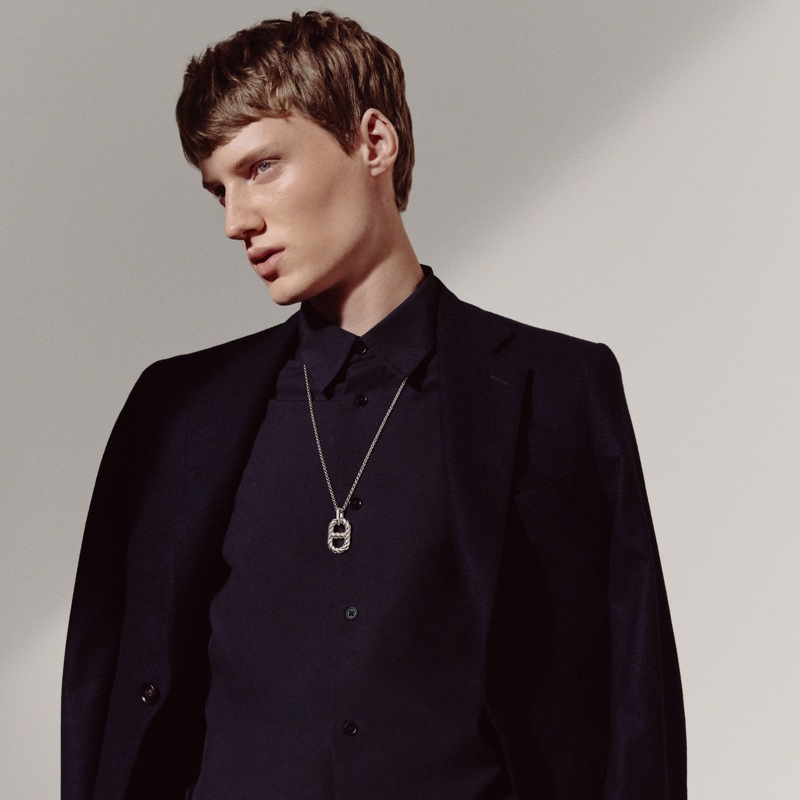 Hermes 2026 新款 925純銀 豬鼻 銀鏈 項鏈-2