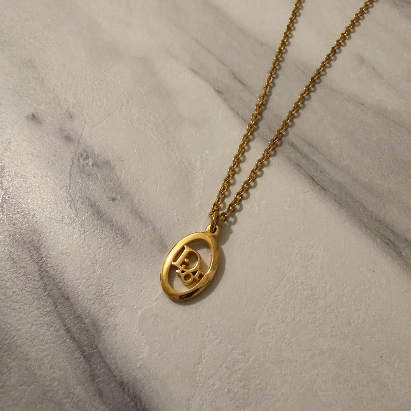 Dior 中古淺金色項鏈-1