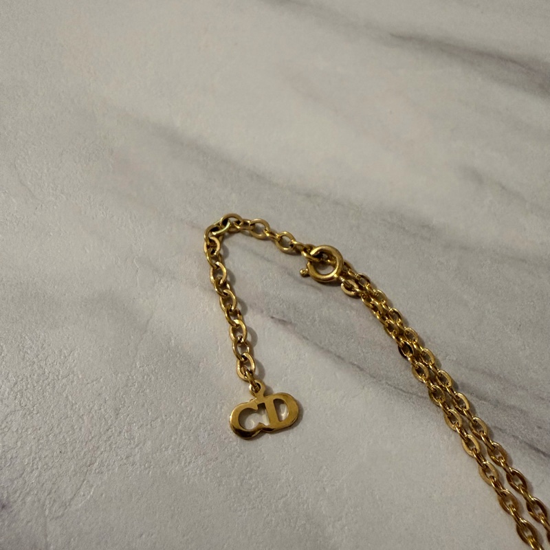 Dior 中古淺金色項鏈-3