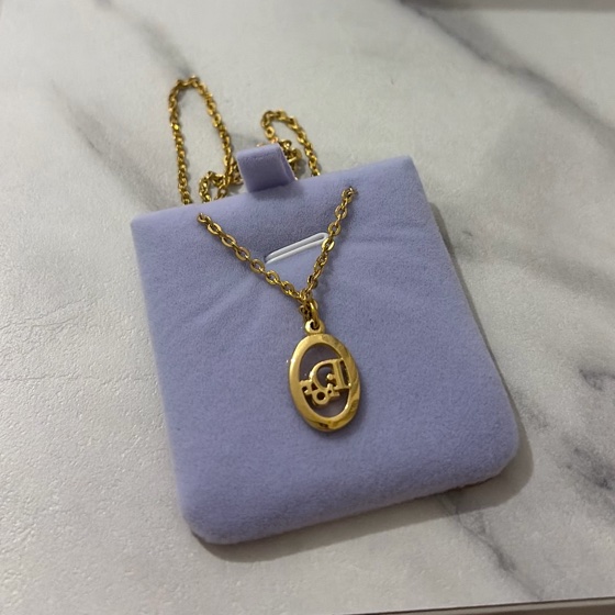 Dior 中古淺金色項鏈-4