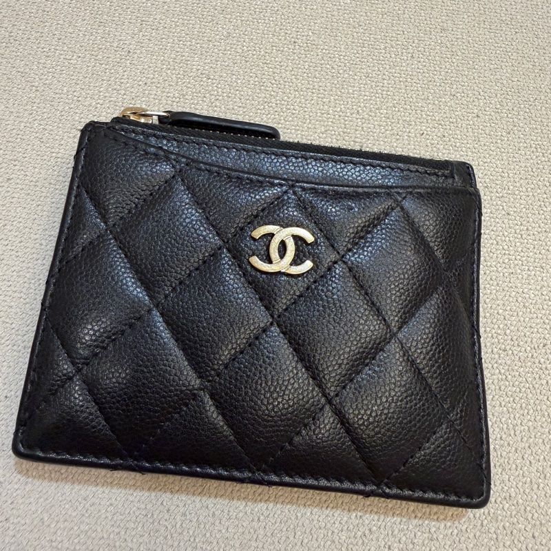 CHANEL 香奈兒 拉鍊卡夾 零錢包 卡夾 卡包 短夾-1
