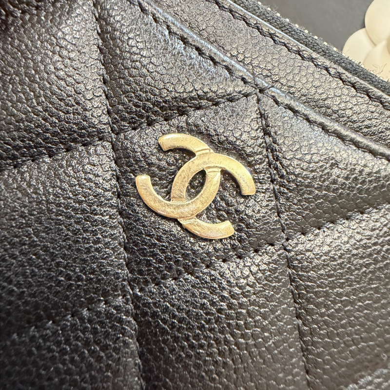 CHANEL 香奈兒 拉鍊卡夾 零錢包 卡夾 卡包 短夾-5