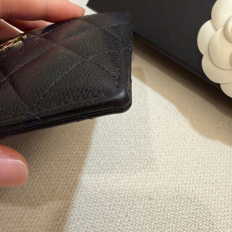 CHANEL 香奈兒 拉鍊卡夾 零錢包 卡夾 卡包 短夾-10