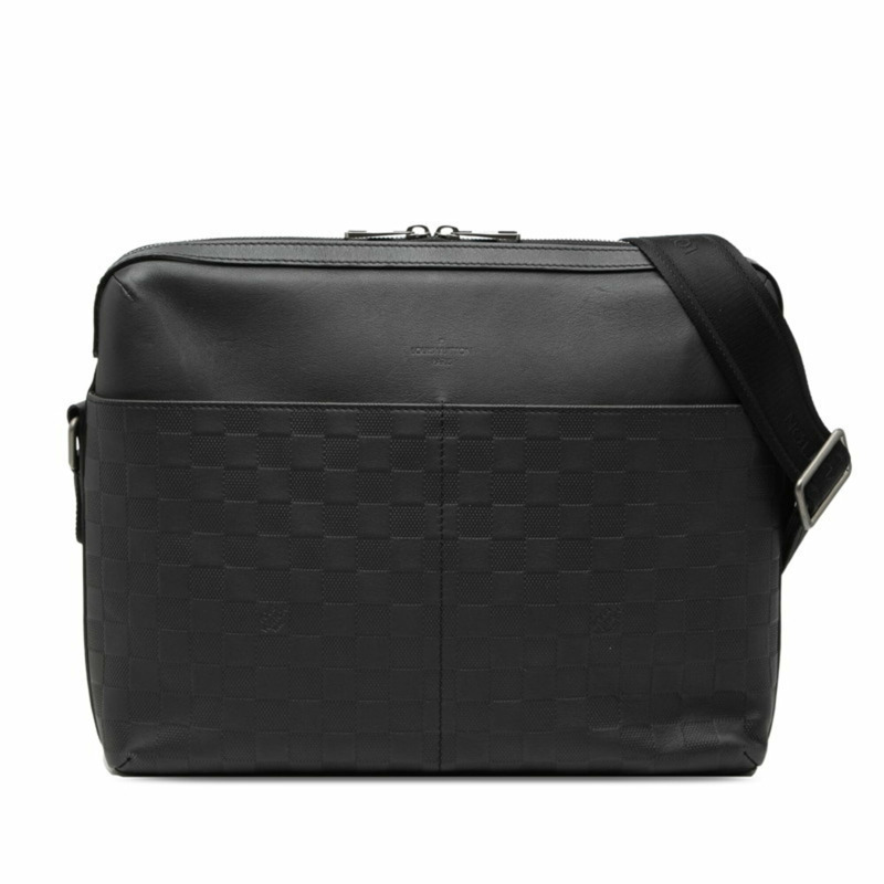 路易威登 Damier Infini Calypso MM 男士肩背包 N41201 瑪瑙黑皮革 LOUIS VUITTON-0