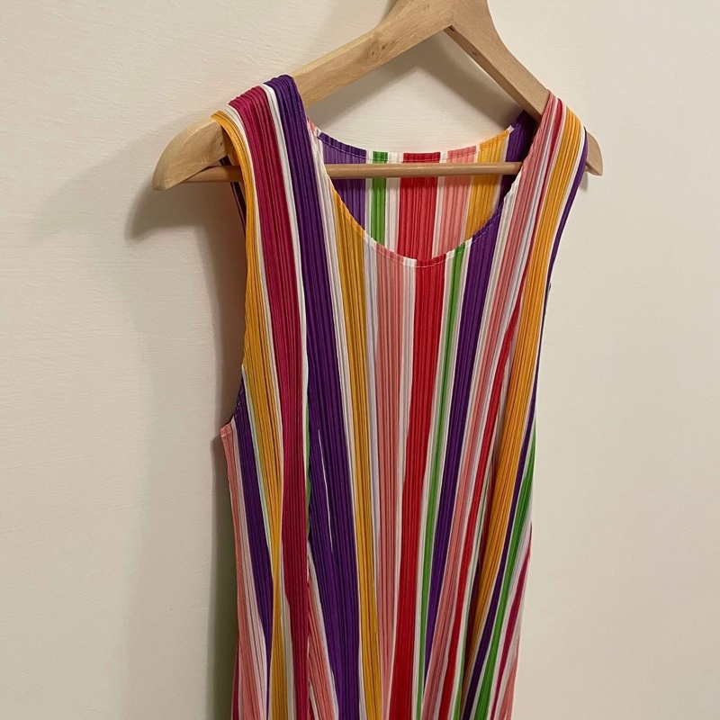 ▪️富貴選物FUGUEI▪️PP 三宅一生 夏季首選棒棒糖配色無袖洋裝-2