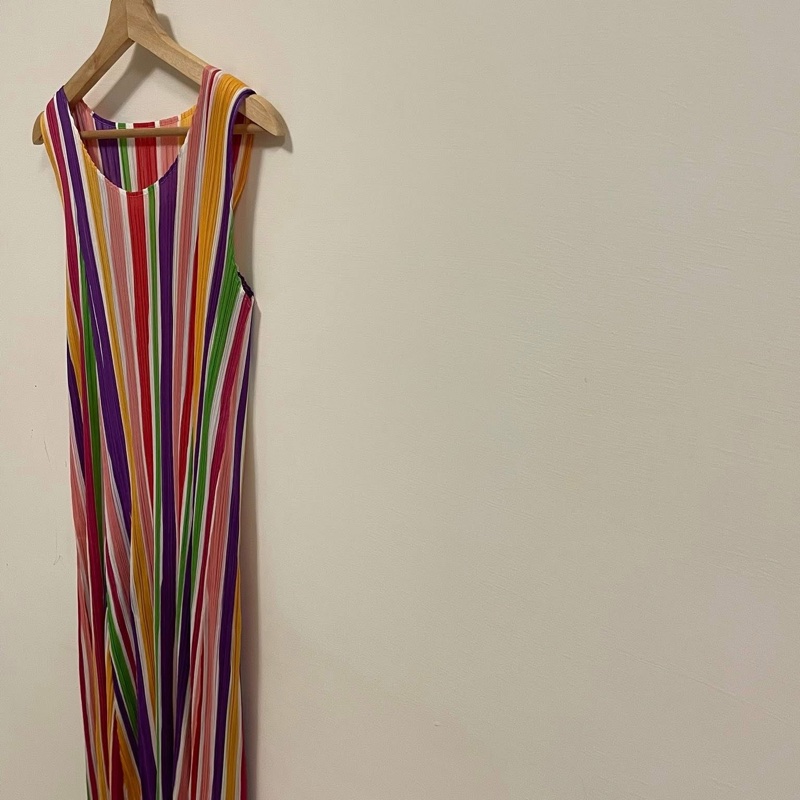 ▪️富貴選物FUGUEI▪️PP 三宅一生 夏季首選棒棒糖配色無袖洋裝-3