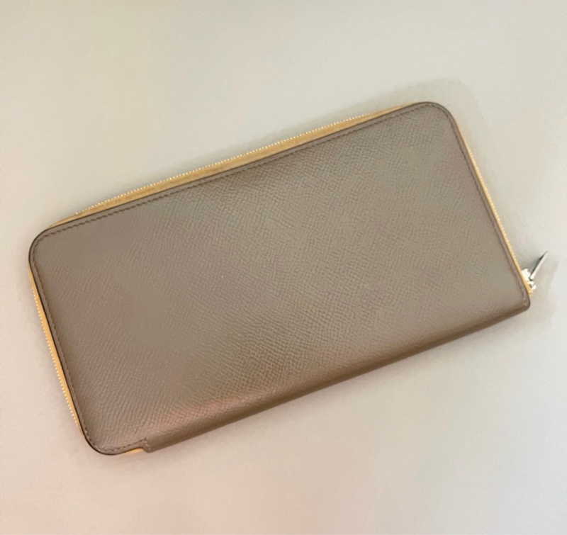 Hermes 稀有大象灰絲巾長夾 經典爆款 甜甜價售出-1