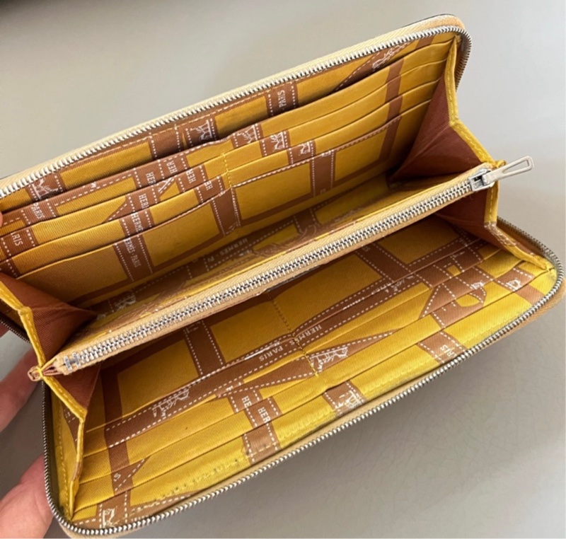 Hermes 稀有大象灰絲巾長夾 經典爆款 甜甜價售出-3