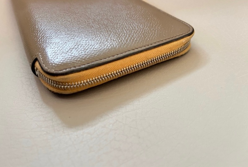 Hermes 稀有大象灰絲巾長夾 經典爆款 甜甜價售出-26