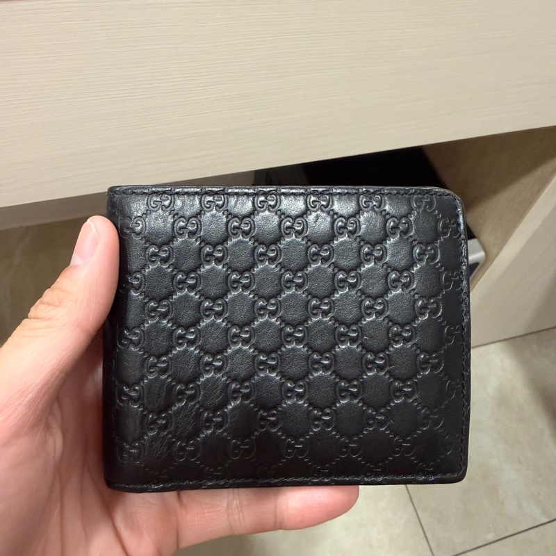Gucci經典壓紋短夾 滿版 卡夾 8夾層-0
