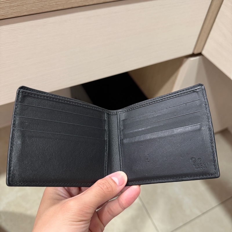 Gucci經典壓紋短夾 滿版 卡夾 8夾層-3