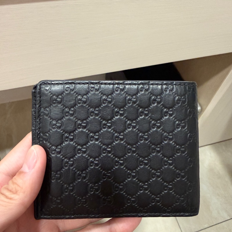 Gucci經典壓紋短夾 滿版 卡夾 8夾層-8