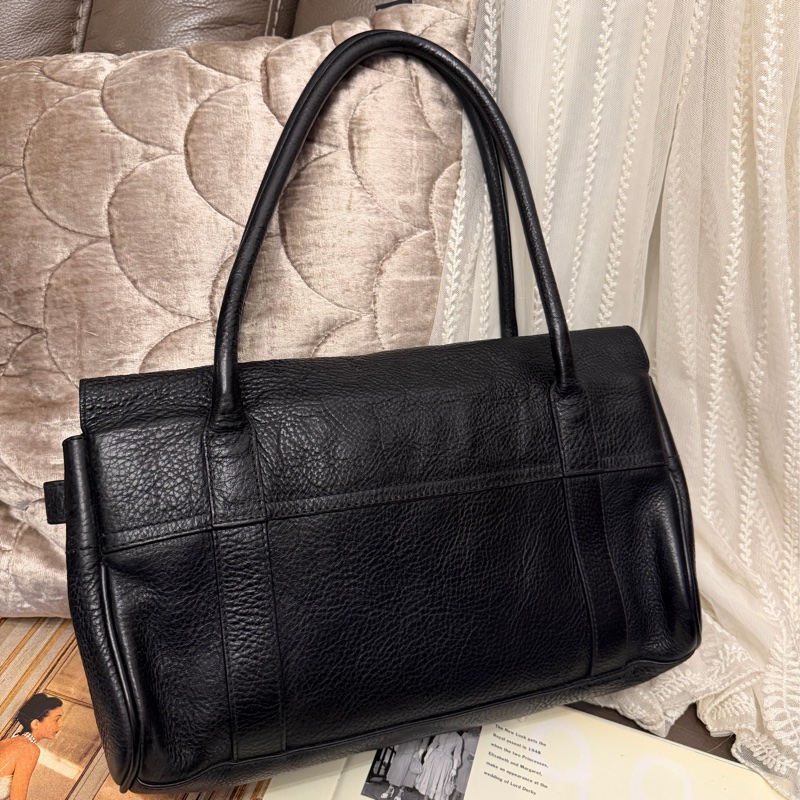 瑪柏莉 貝斯沃特   黑色皮革 托特包 手提包 腋下包側背包 皮革 中古 英倫風  mulberry bayswater black shoulder bag-10